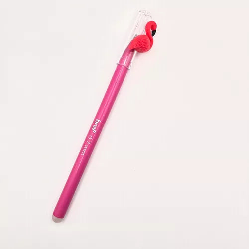 Caneta Gel Apagável Flamingo Rosa -